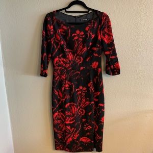Black Halo Red & Black Dress -Size 4